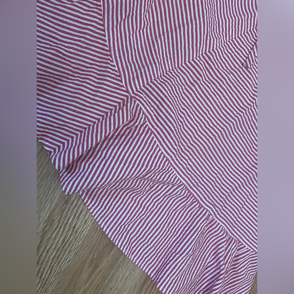 Marc Jacobs - Red & White Striped Seersucker Halter A-Line Dress - Picture 7 of 9